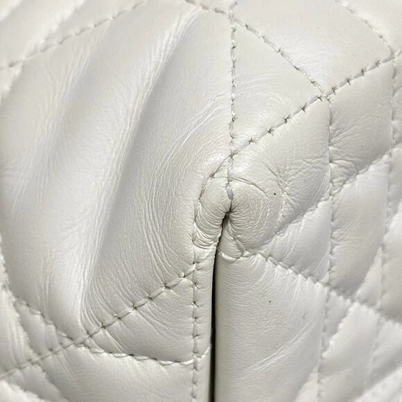 Auth DIOR/ChristianDior Toujours Bag Small M2822OSNW_M030 White Calf Skin - Picture 3 of 16